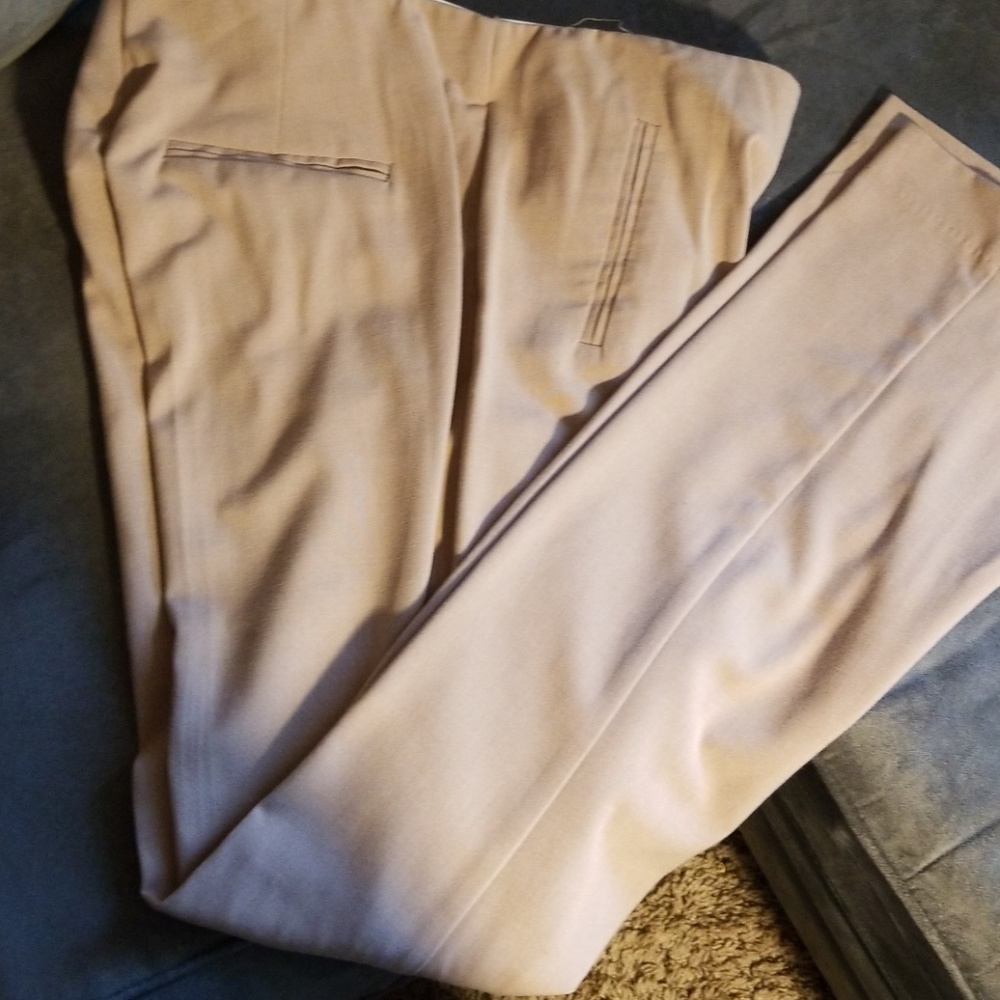Khaki dress slacks with elastic waist